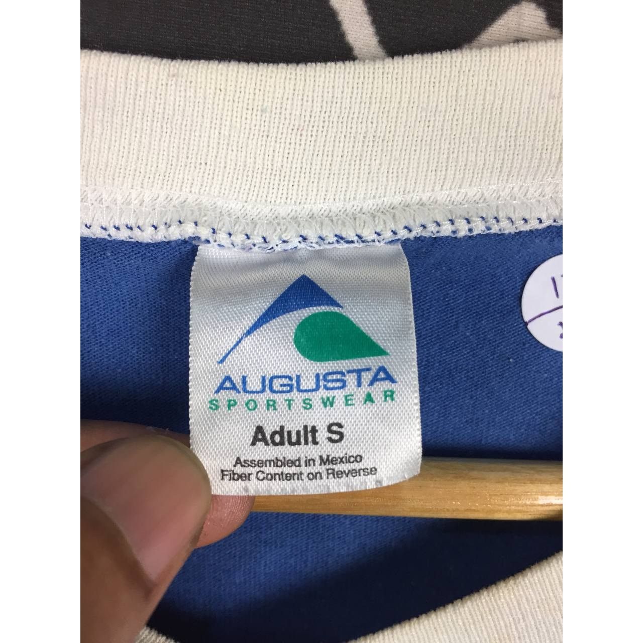 Augusta Sportswear × Vintage Vtg 50/50 Augusta Sportswear Young Life Sleeve Stripe Tee Size US S / EU 44-46 / 1 - 13 Thumbnail