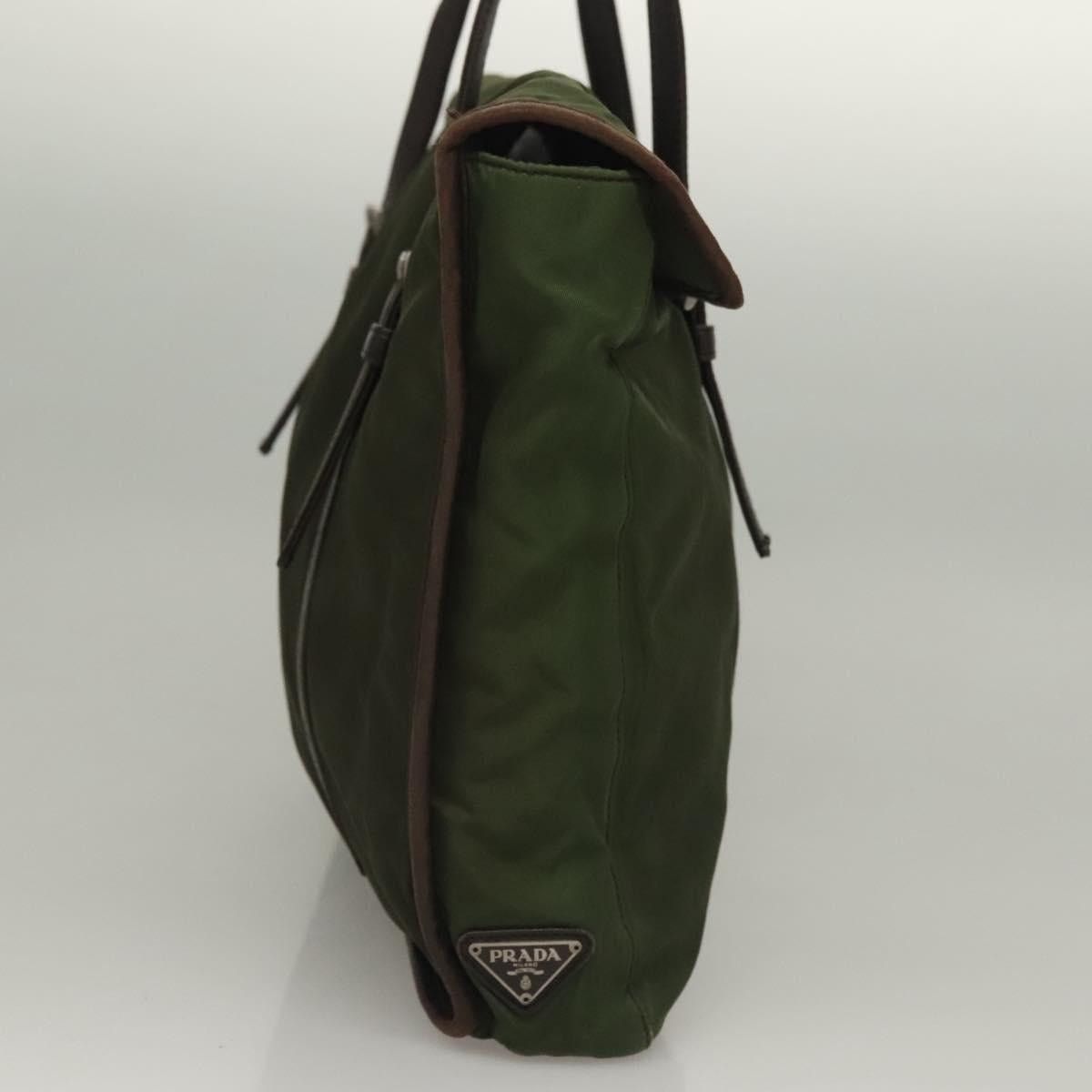 Prada PRADA Tote Bag Nylon Khaki Silver Size ONE SIZE - 5 Thumbnail
