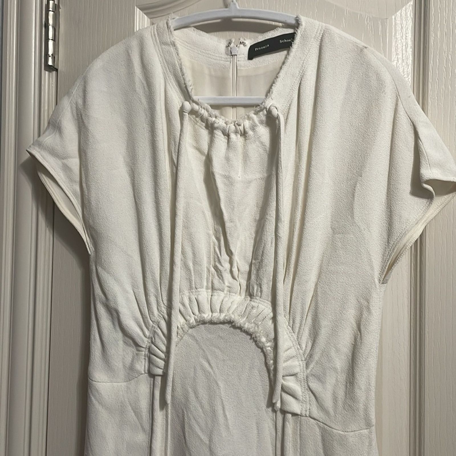 Proenza Schouler Proenza Schouler Short Sleeve Novel Tie Midi Dress Size M / US 6-8 / IT 42-44 - 4 Thumbnail