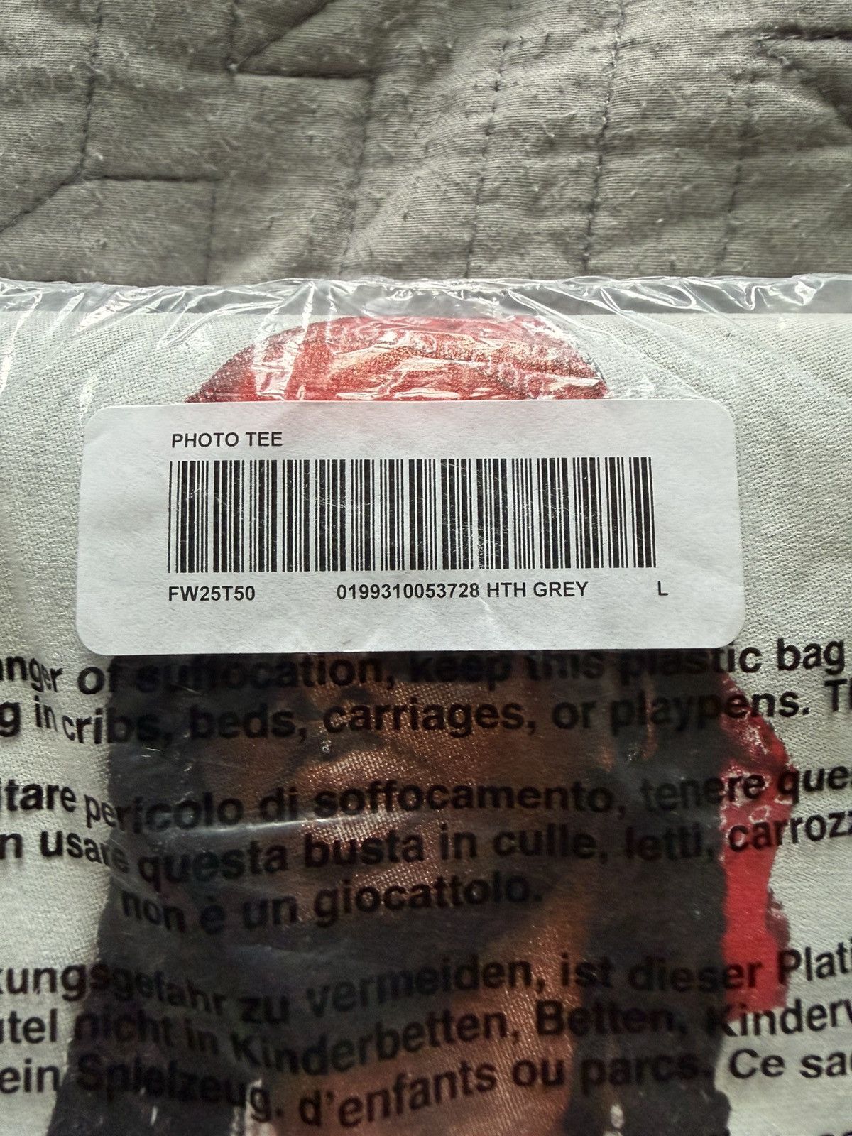 Supreme Supreme Playboi Carti Tee Heather Grey (L) Size US L / EU 52-54 / 3 - 2 Thumbnail