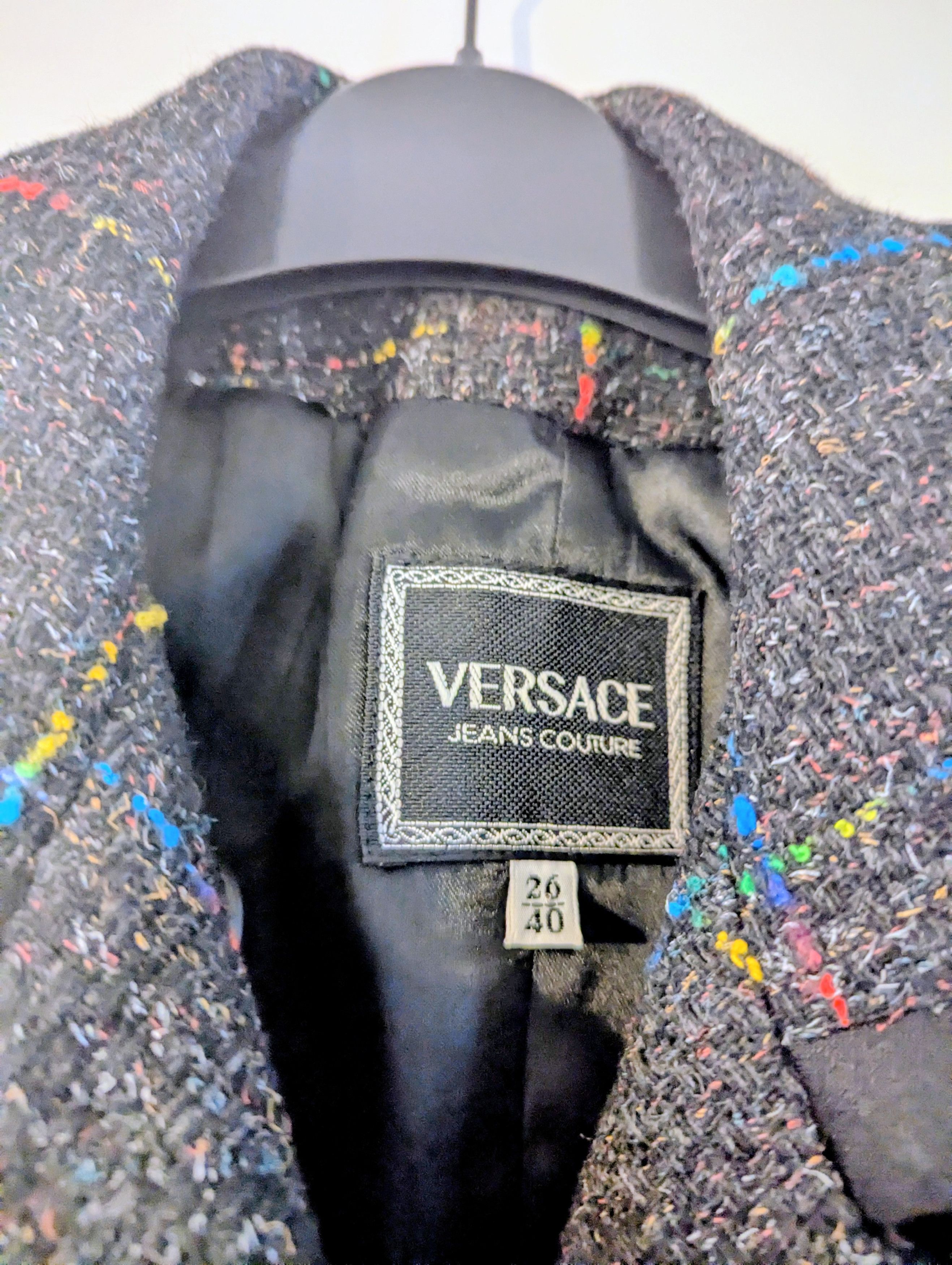 Versace Versace Tartan Plaid Multicolour stitching blazer 40 Size S / US 4 / IT 40 - 1 Thumbnail
