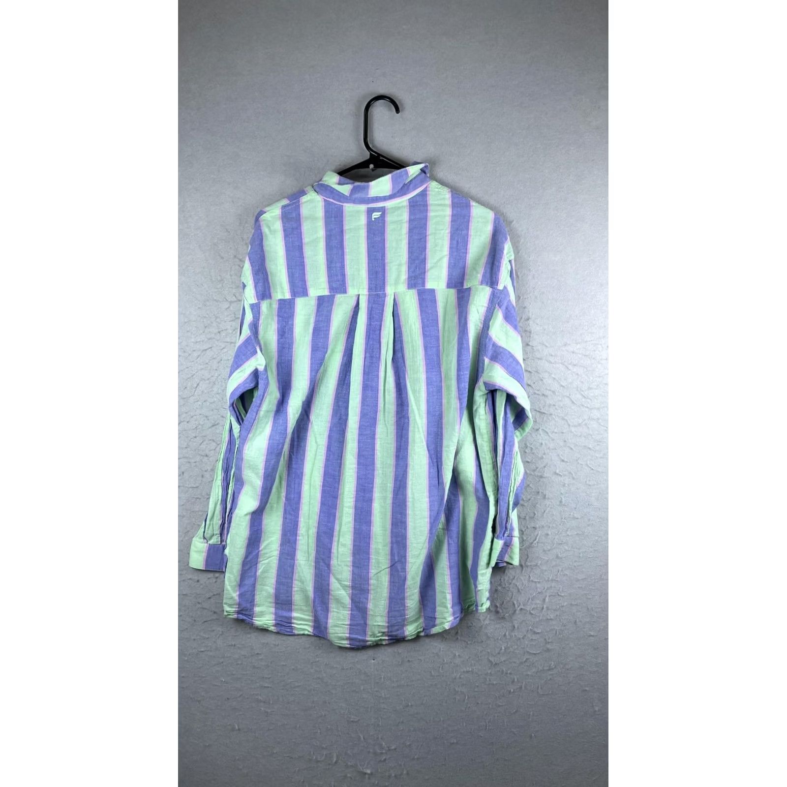 Fabletics Fabletics Shirt Womens Small Multicolor Stripe Button Front Long Sleeve Top Size S / US 4 / IT 40 - 5 Thumbnail