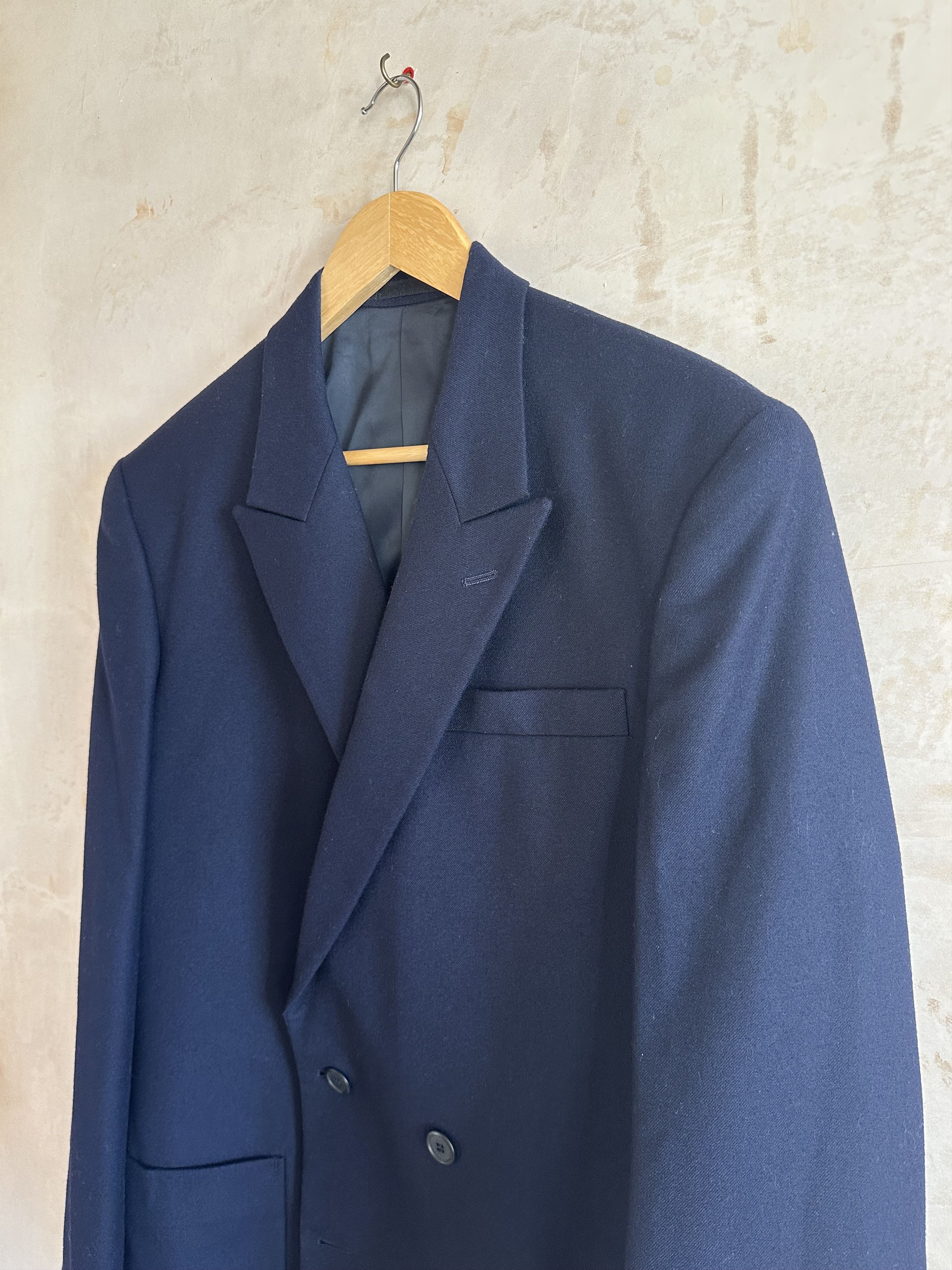 Yohji Yamamoto Yohji Yamamoto Navy Double Breasted Wool Jacket AW09 Railway Size US M / EU 48-50 / 2 - 2 Thumbnail