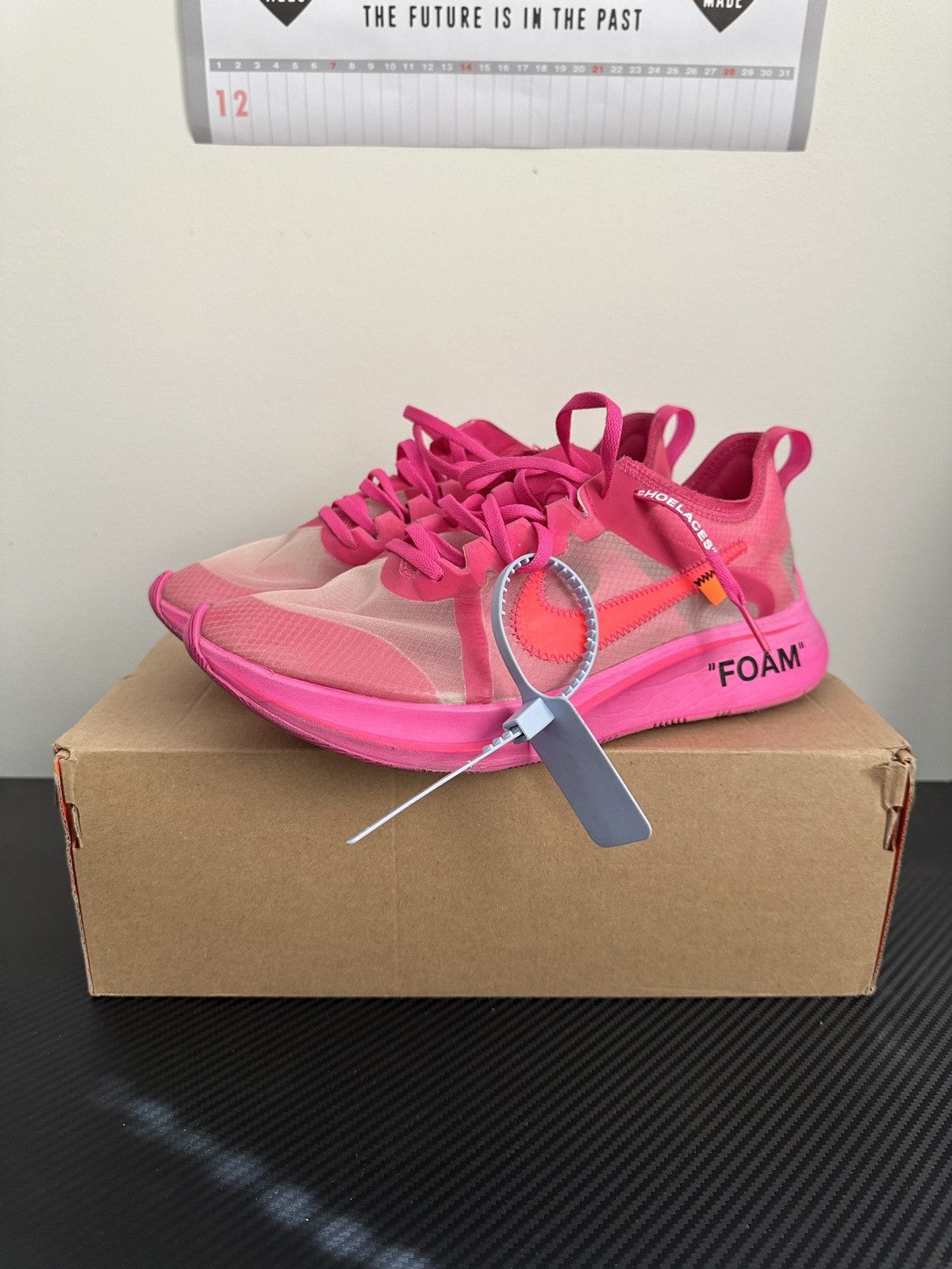 Nike × Off-White Nike Off White Pink Zoom Fly Size US 9 / EU 42 - 1 Thumbnail