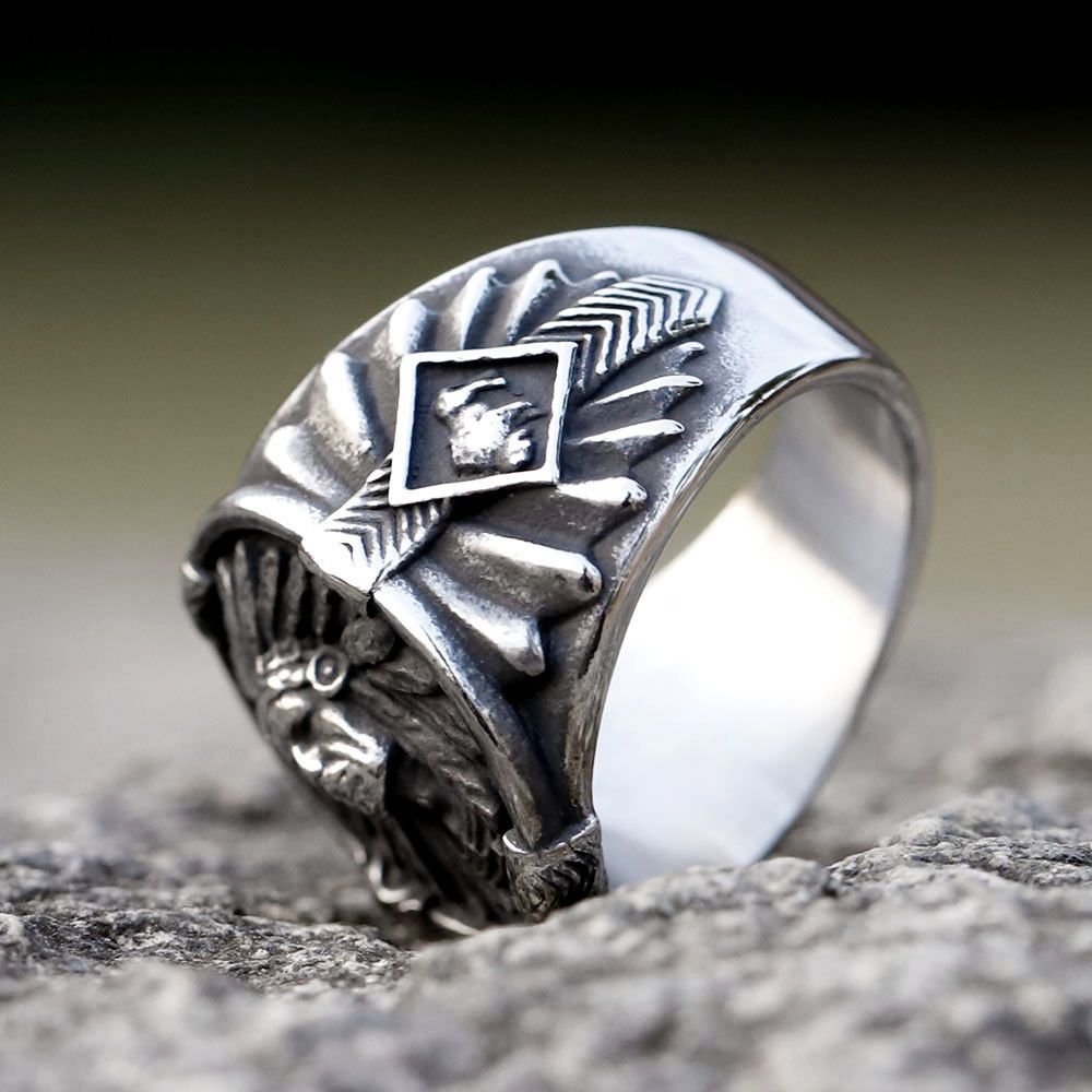Other SIE 10 Steel Eagle With A Coat Of Arms Of The Russia Ring Size ONE SIZE - 4 Thumbnail