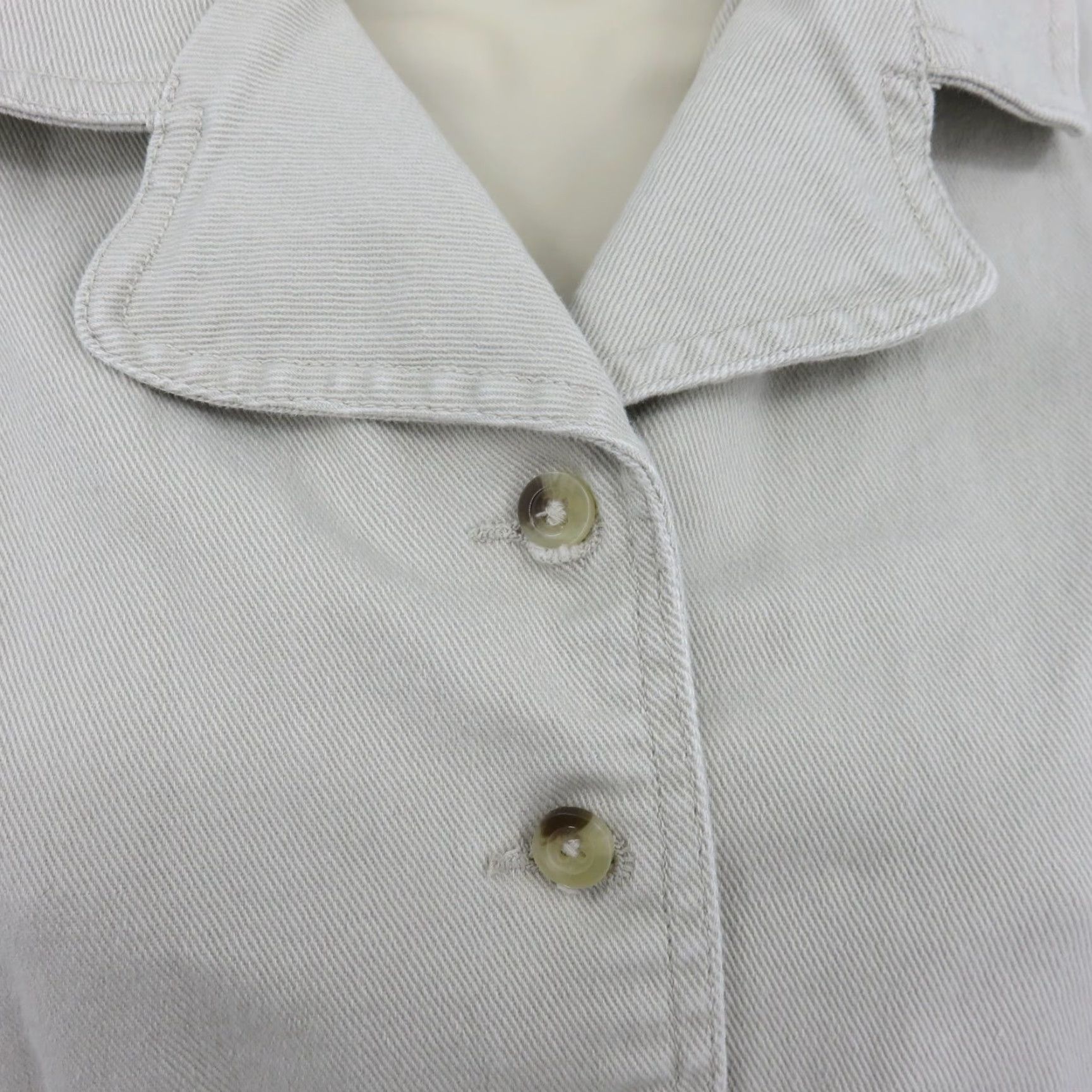 Denime Relativity Women's Petite Medium PM Denim Jacket Collared Button Coat Size M / US 6-8 / IT 42-44 - 3 Thumbnail