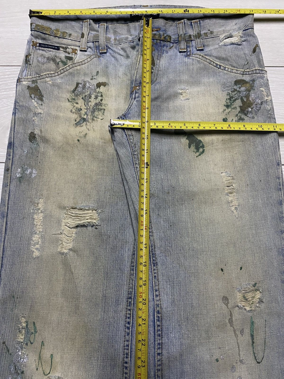 Dolce & Gabbana Dolce & Gabbana Mud Wash Paints Splatter Distressed Jeans Size US 34 / EU 50 - 20 Thumbnail
