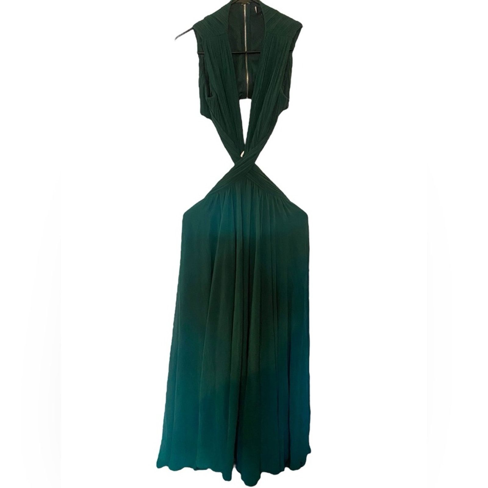 Other Lulus Vivid Imagination Forest Green Cutout Maxi Dress Size M / US 6-8 / IT 42-44 - 2 Thumbnail