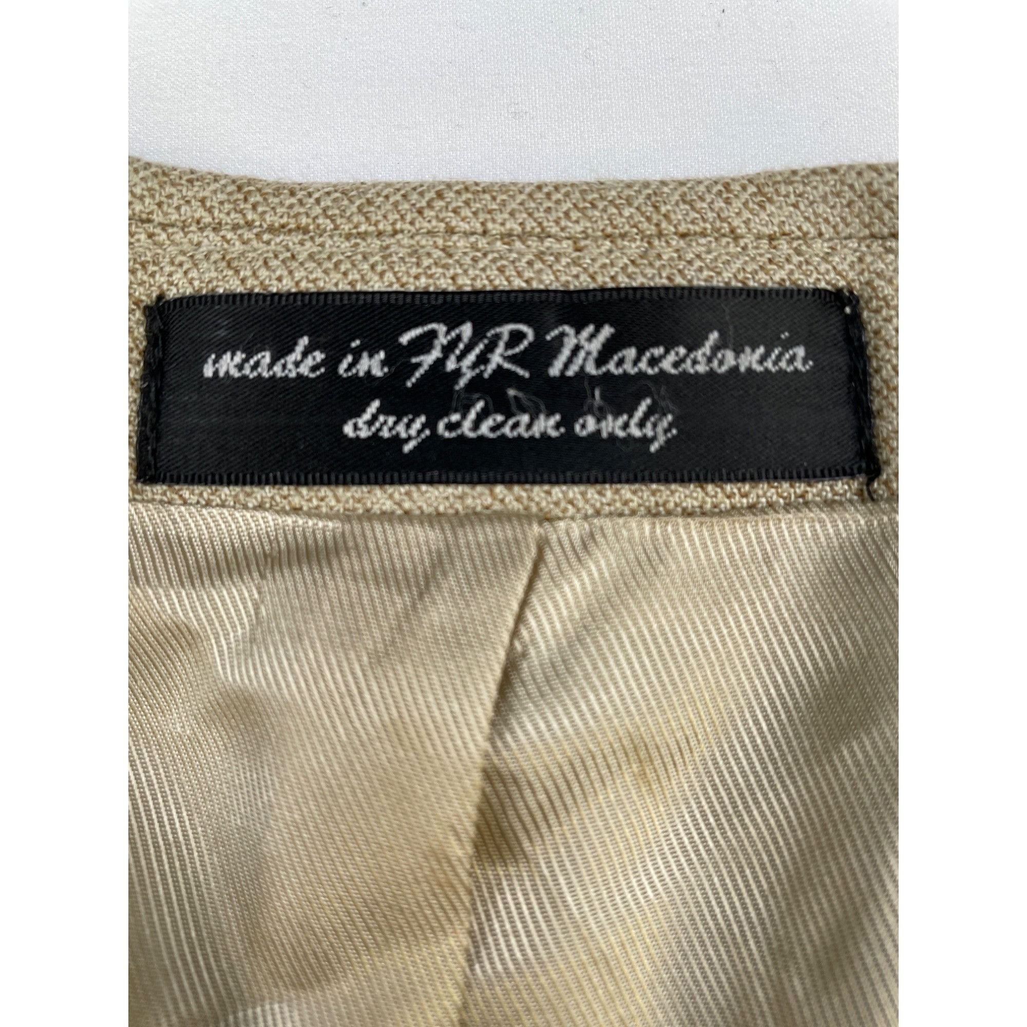 Other Gianfranco Ruffini Italy Mens Tan Blazer Silk/Wool Sports Co Size 42R - 4 Thumbnail