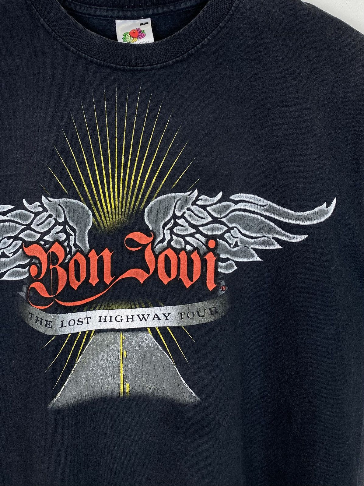 Band Tees Bon Jovi The Lost Highway Tour 2008 T-Shirt Fade Black Top Size US S / EU 44-46 / 1 - 7 Thumbnail