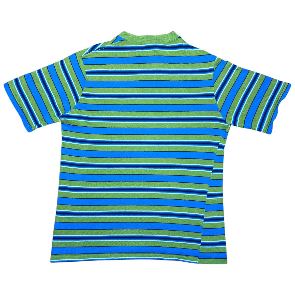 Vintage 1970s Penneys Towncraft The Inn Shop Green Blue Stripped Tee Size US M / EU 48-50 / 2 - 4 Thumbnail