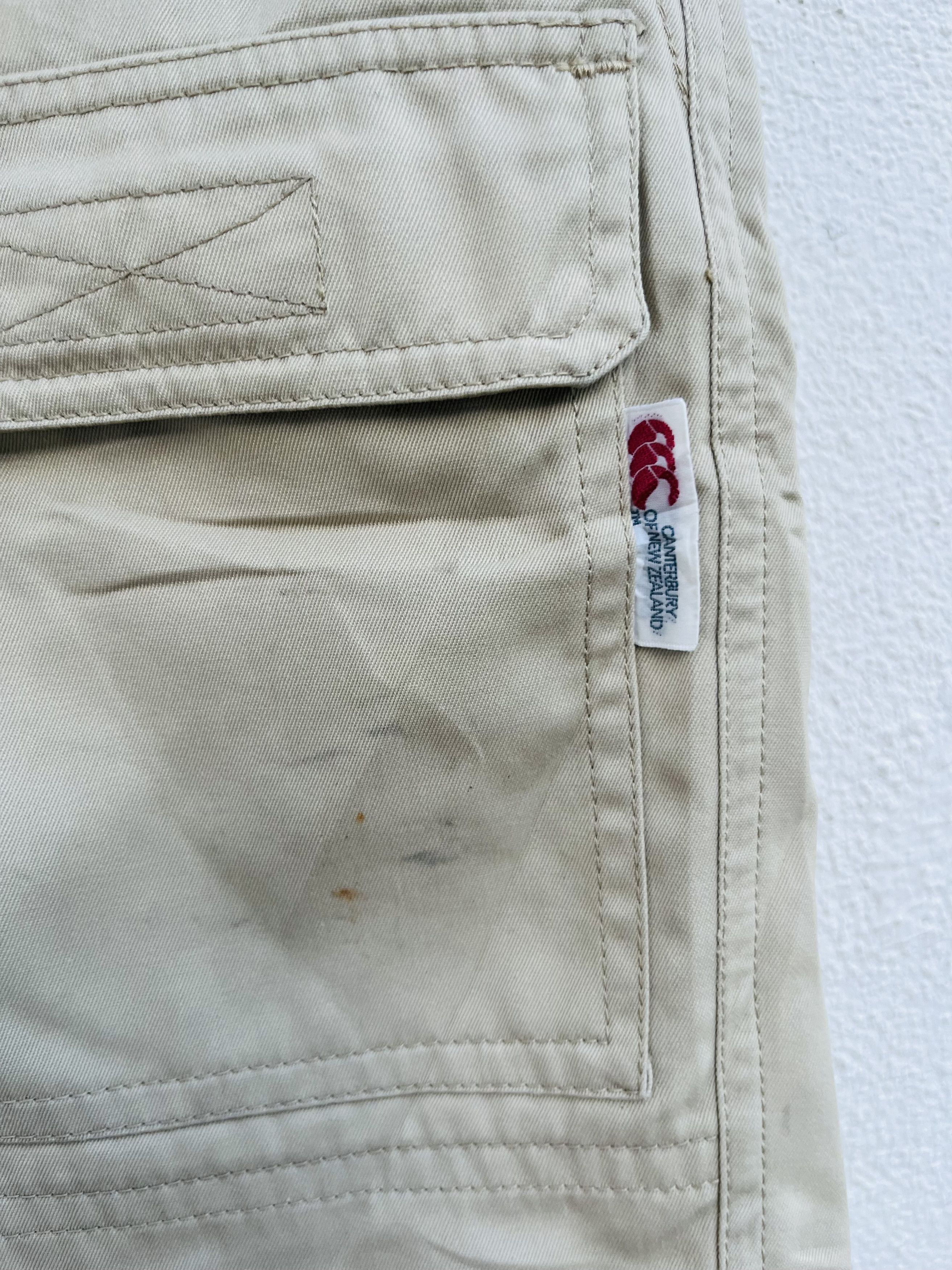 Canterbury of New Zealand × Japanese Brand × Vintage Vintage Canterbury Of New Zealand Big Logo Cream Short Pant Size US 35 - 6 Thumbnail