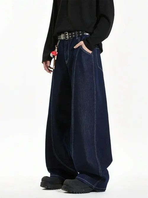 Japanese Brand Baggy WIDE VIntage Y2K denim jeans Size US 32 / EU 48 - 3 Thumbnail