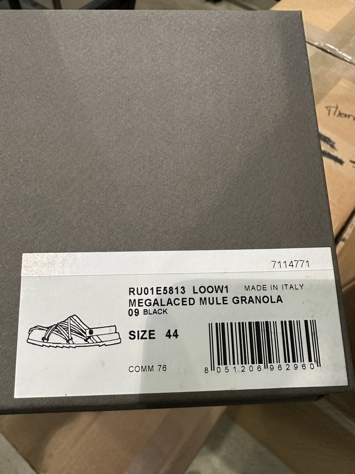 Rick Owens RICK OWENS - Megalaced Mule Granola Black Size US 11 / EU 44 - 7 Thumbnail