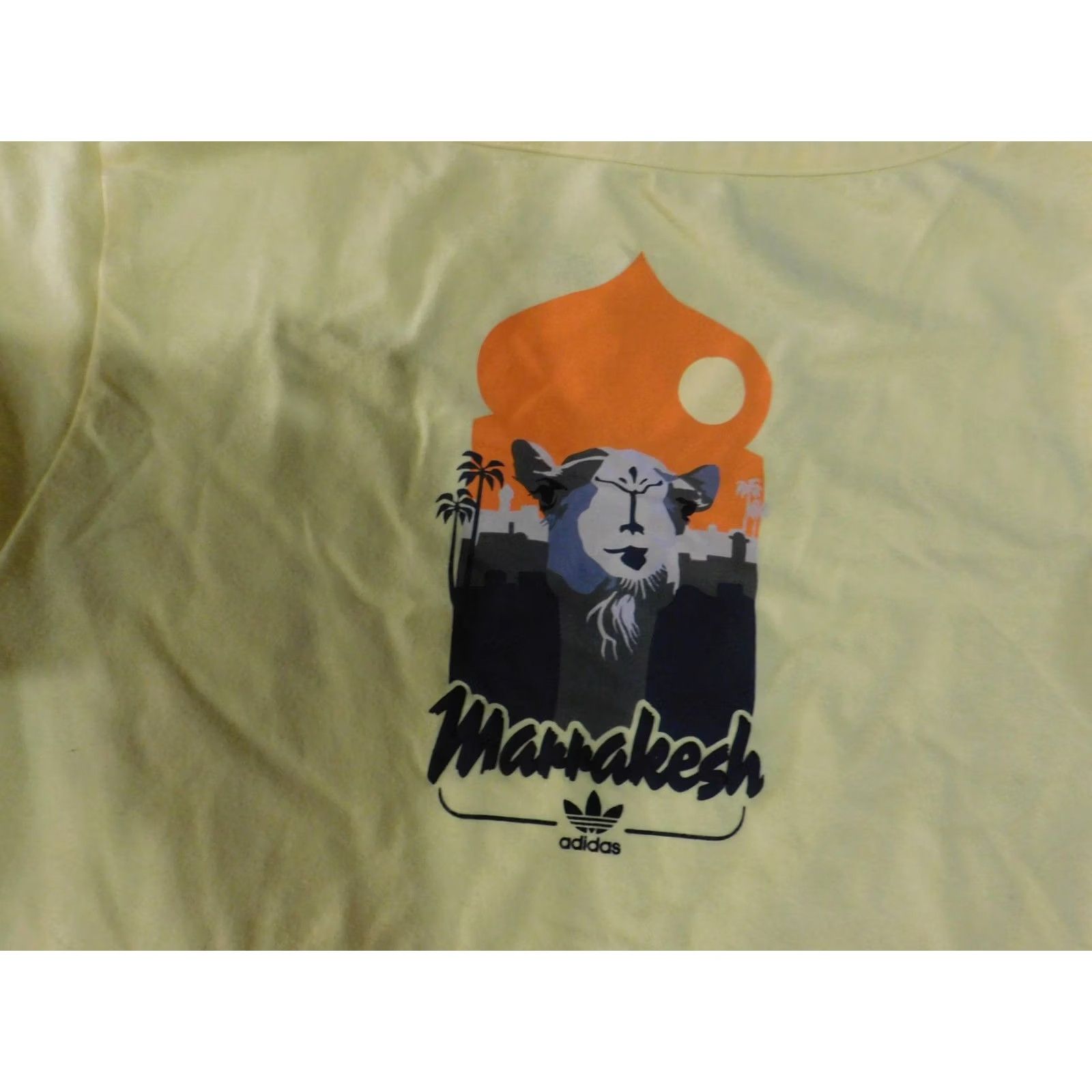 Adidas VINTAGE Adidas Shirt Womens Medium Yellow Marrakesh Graphic Tee Short Sleeve Cotton Size M / US 6-8 / IT 42-44 - 5 Thumbnail