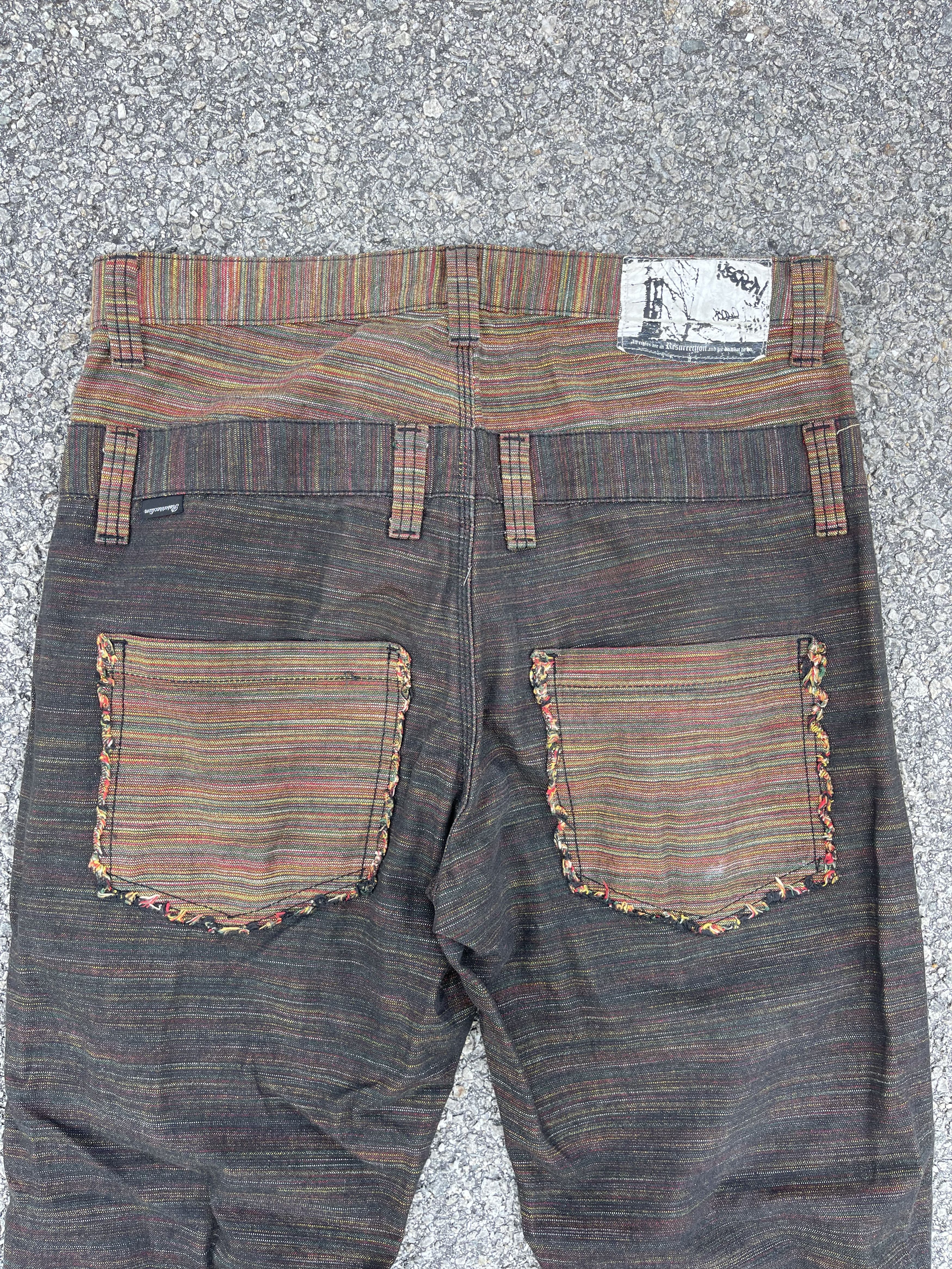 Beauty Beast × If Six Was Nine × Le Grande Bleu (L.G.B.) Resurrection Double Waist Low Pocket Multicolour Slubby Size US 34 / EU 50 - 14 Thumbnail