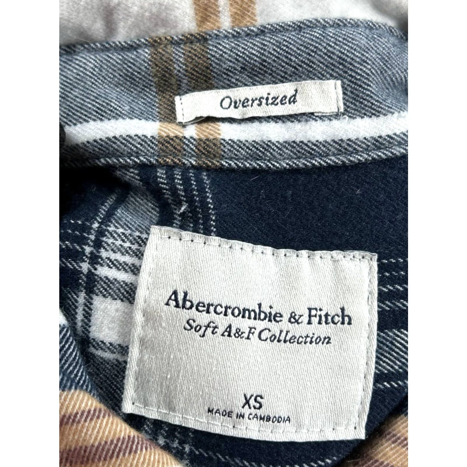 Abercrombie & Fitch Abercrombie & Fitch Shirt Womens XS Plaid Button Up Blue White Brown Multicolor Casual 90s Style Womens Size XS / US 0-2 / IT 36-38 - 3 Thumbnail