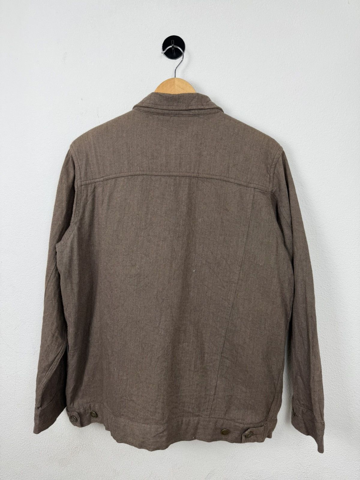 Woolrich Woolen Mills VINTAGE Woolrich Herringbone Sherpa-Lined Trucker Jacket Size US L / EU 52-54 / 3 - 8 Thumbnail