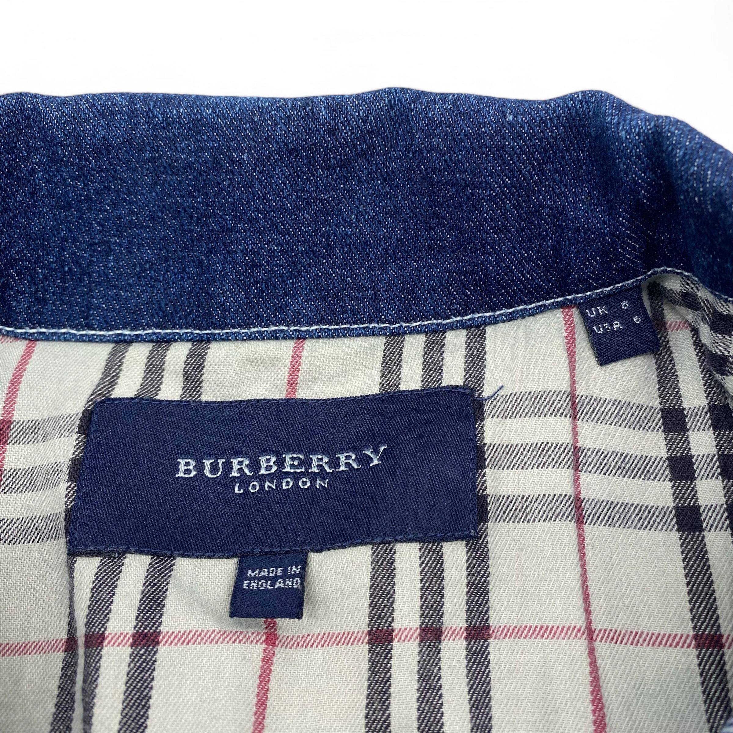 Burberry Ladys Burberry Indigo Denim Jacket Nova Check Size US S / EU 44-46 / 1 - 4 Thumbnail