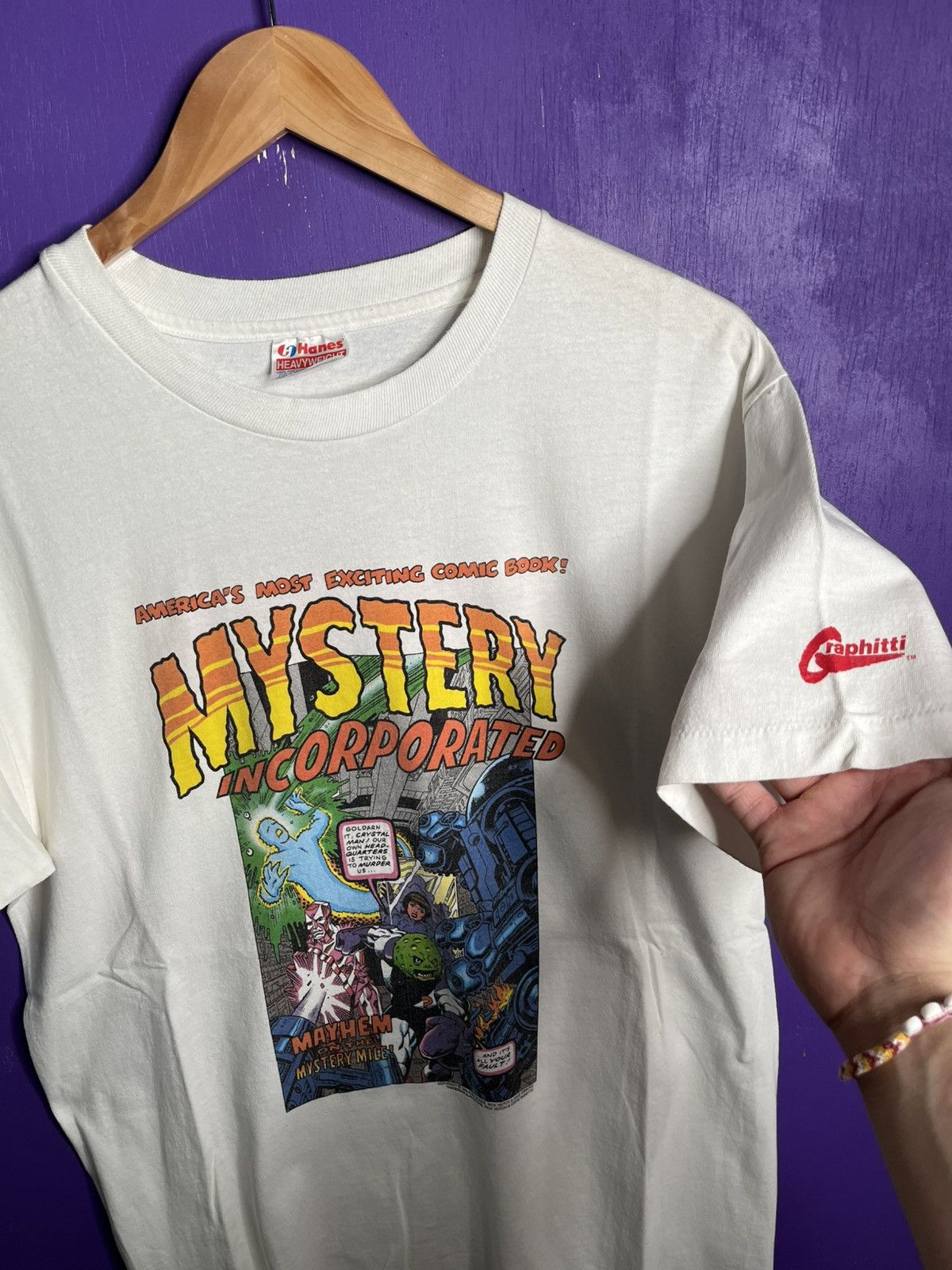 Vintage Vintage 1993 Graphitti Mystery incorporated t-shirt Size US M / EU 48-50 / 2 - 3 Thumbnail