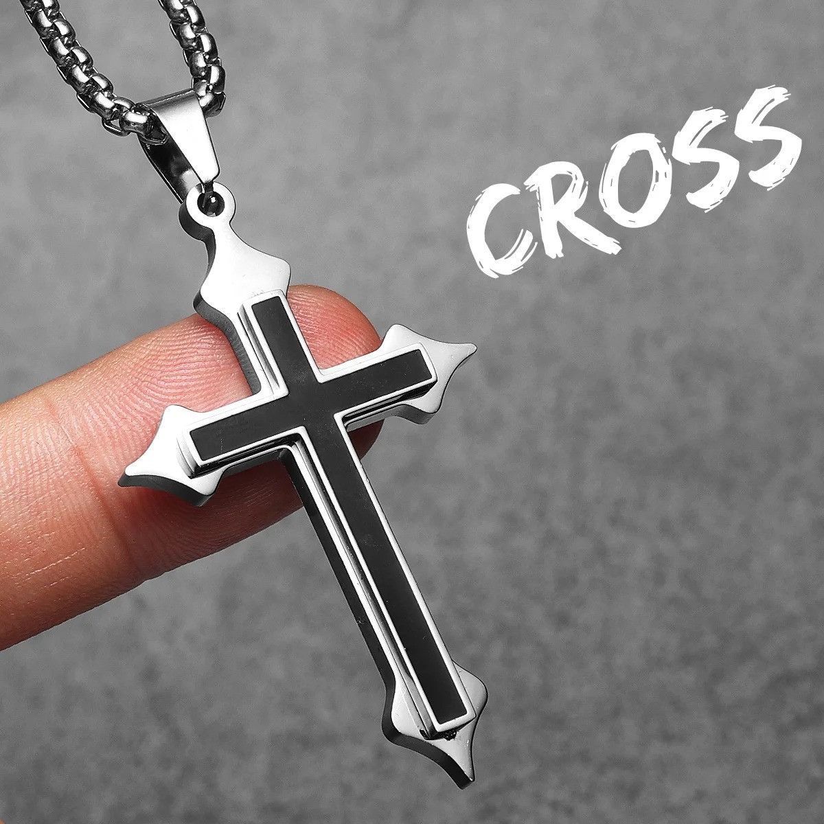 Other Double Layer Cross Pendant Accessories Necklace Gifts Size ONE SIZE - 7 Thumbnail