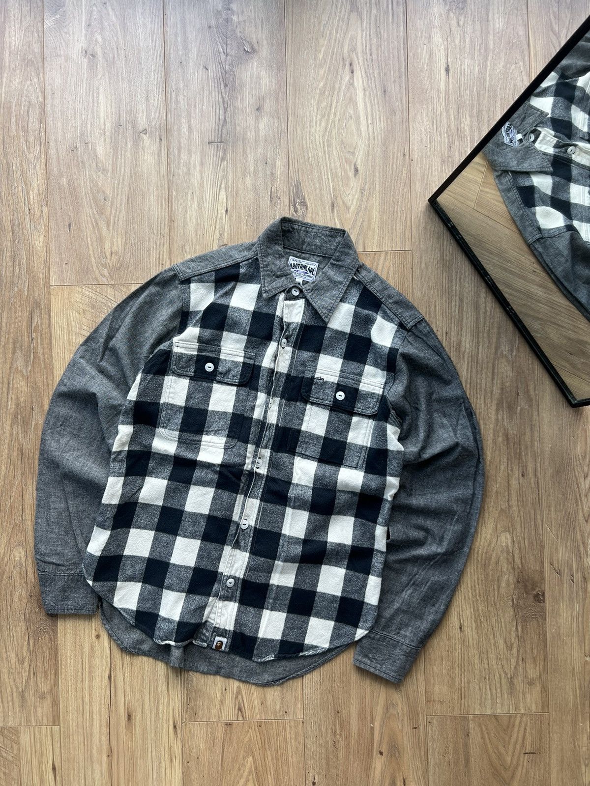 Bape BAPE BAPEAREL INDUSTRY FLANNEL CHECK TIMBER SHIRT Size US M / EU 48-50 / 2 - 1 Thumbnail