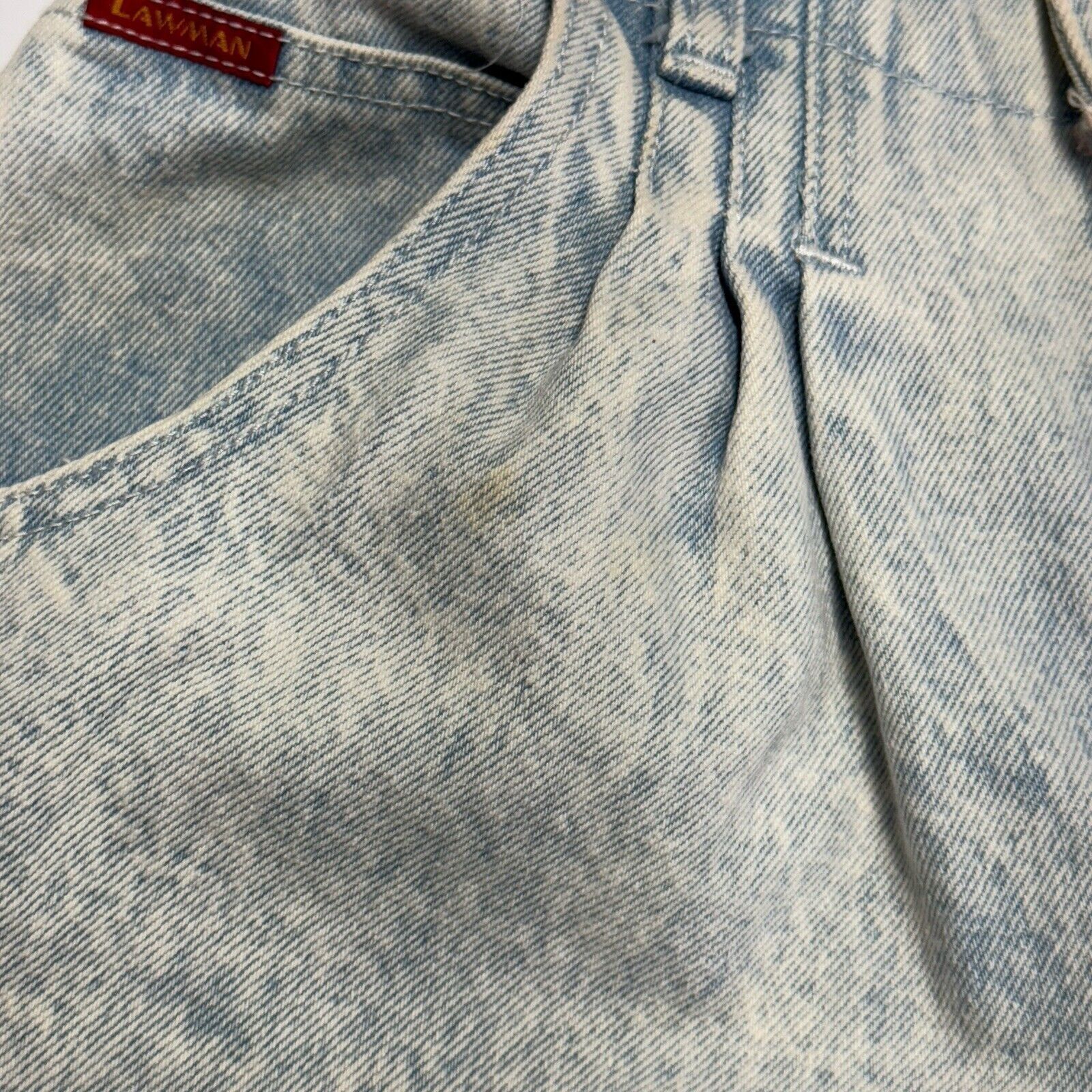 Vintage Vintage Lawman Western Jeans Womens 7 Light Stone Wash Denim Size 24" / US 00 / IT 34 - 3 Thumbnail