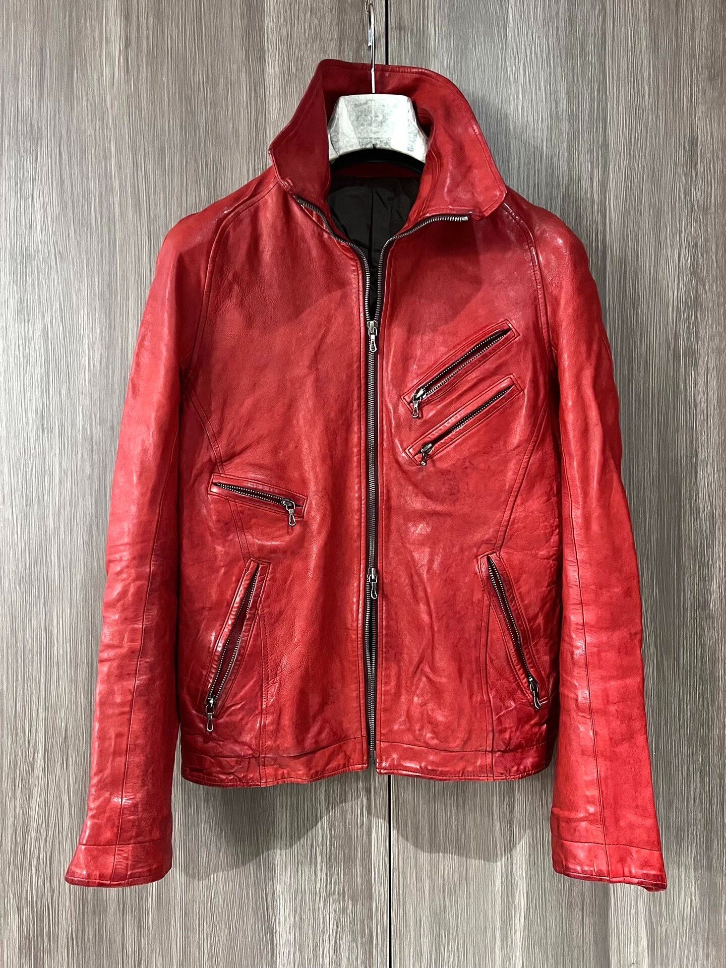 Julius Julius_7 F/W 12 Resonance Cowl Neck Lamb Leather Jacket 