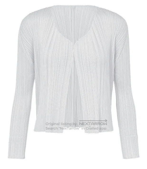 Issey Miyake Issey Miyake Light Gray Cardigan Top Coat Size XXL / US 16-18 / IT 52-54 - 1 Thumbnail