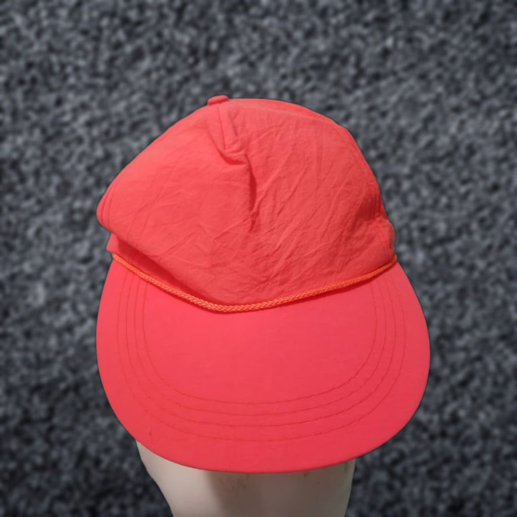 Vintage Vintage Yupoong Nylon Neon Orange Blank Snap Back Hat - Adjustable Men’s Hat, Orange, Snapback, Nylon, Vintage, Yupoong, Men, One Size Size ONE SIZE - 1 Thumbnail