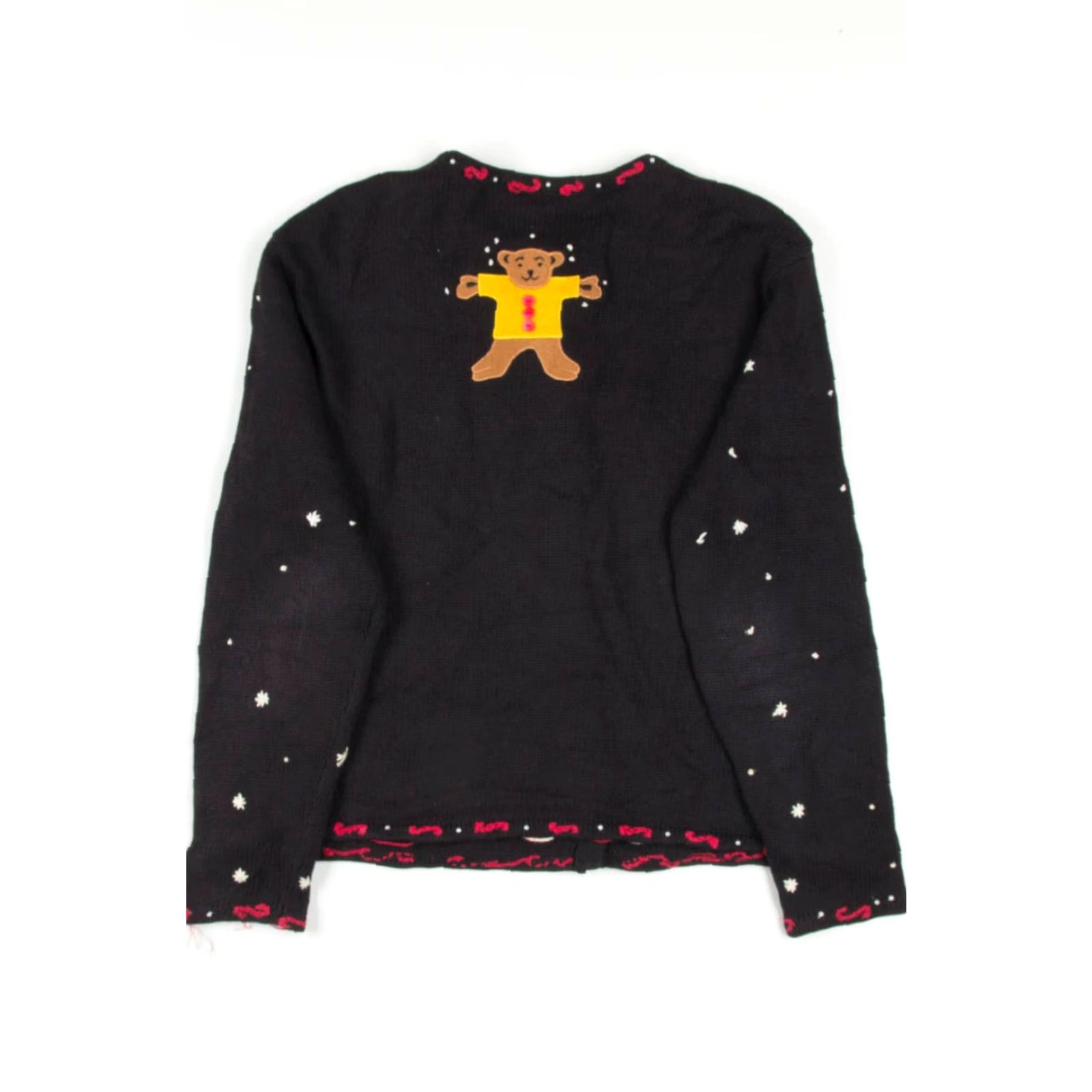 Vintage VINTAGE Designers Originals Studios Black Ugly Christmas Cardigan 57009 Medium Regular Ramie / Cotton Mens Womens Boys Girls Size M / US 6-8 / IT 42-44 - 2 Thumbnail