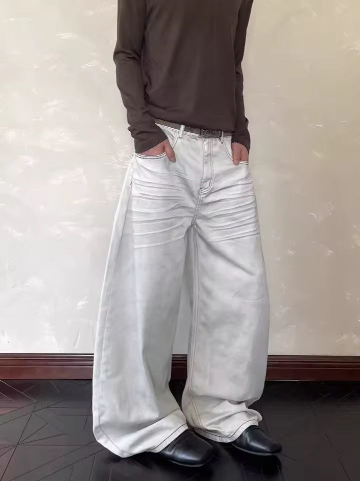 Jean xz vintage loose baggy wide Leg flared yuppie jeans Size US 31 - 8 Thumbnail