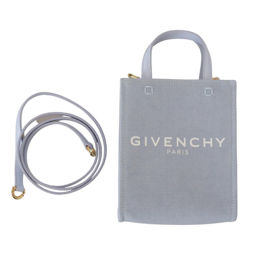 Givenchy Givenchy Blue Coated Canvas Vertical Cloud Mini Shoulder Bag Size ONE SIZE - 4 Thumbnail
