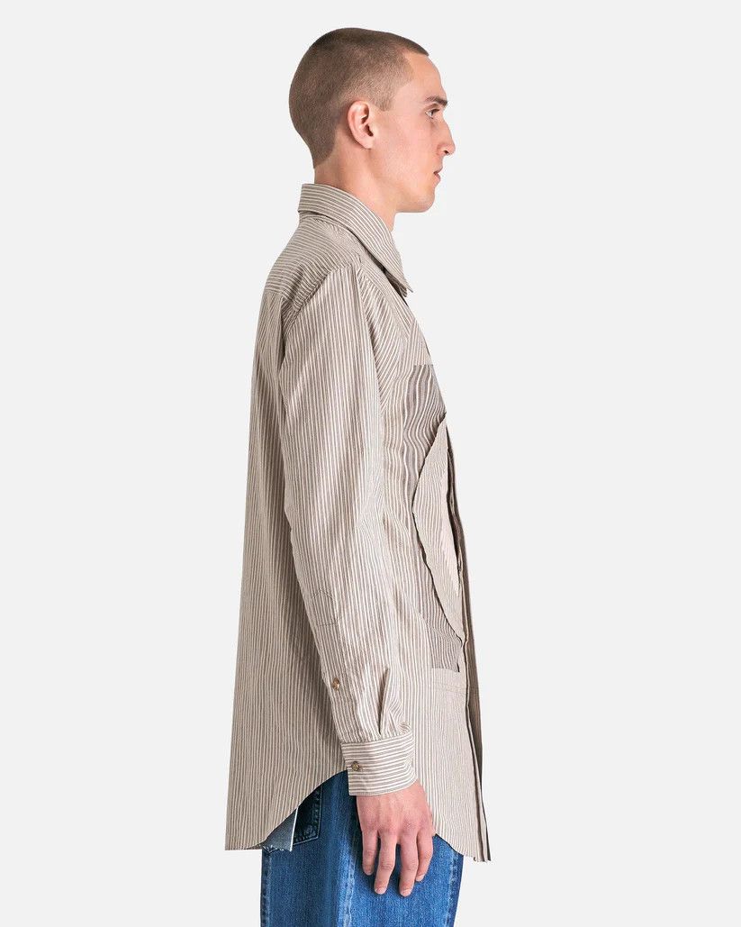 Edward Cuming o1s1v1r1oon0925 Collage Shirt in Beige/Multi Size US XL / EU 56 / 4 - 3 Thumbnail