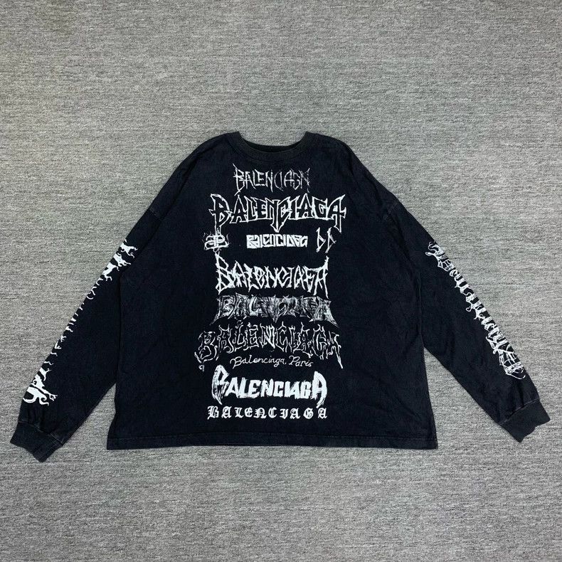 Balenciaga Balenciaga Black Sanskrit graffiti multi-element full prin Size US L / EU 52-54 / 3 - 1 Thumbnail