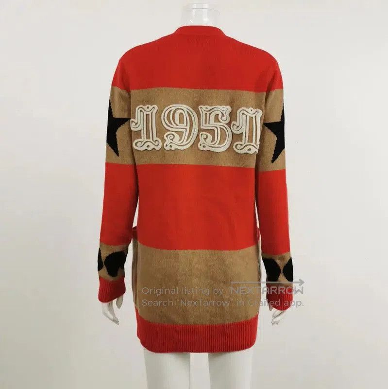 Max Mara MaxMara Red Wool Blend Cardigan with Logo . Size S / US 4 / IT 40 - 4 Thumbnail