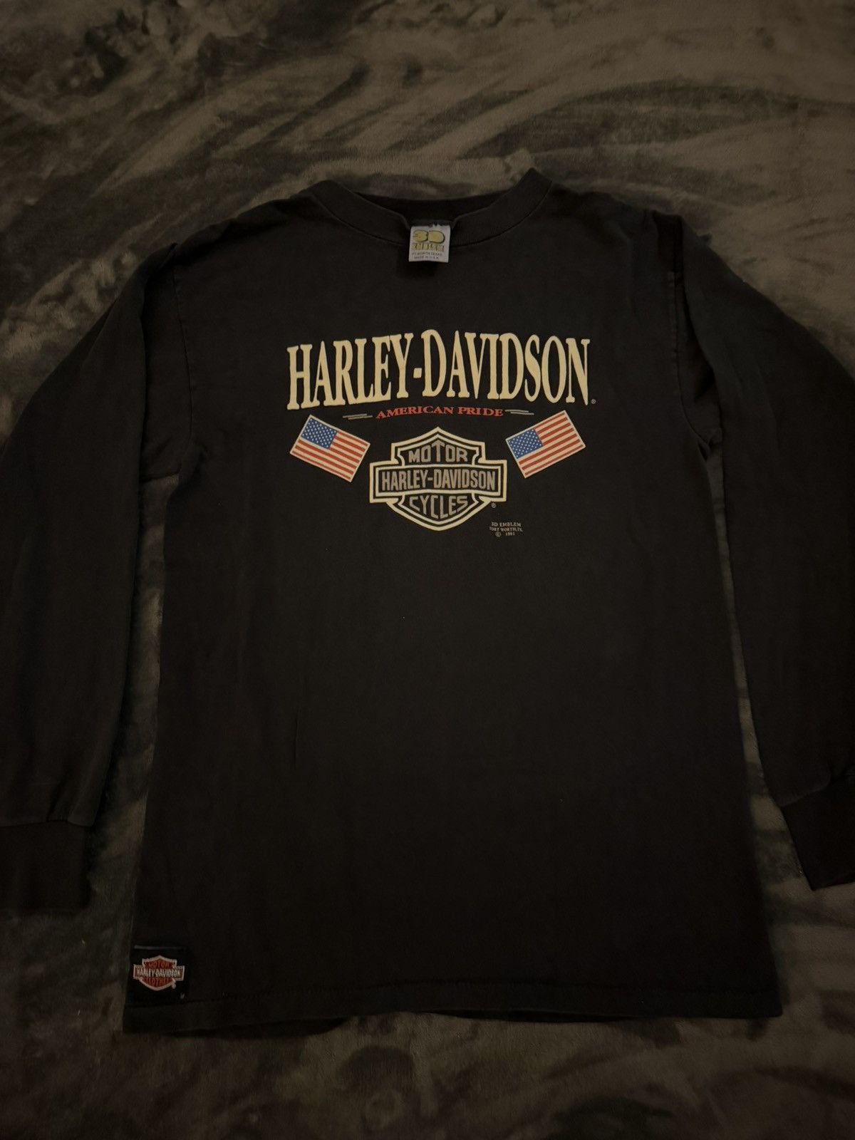 Harley Davidson 3d emblem harley davdison long sleeve Size US M / EU 48-50 / 2 - 1 Thumbnail