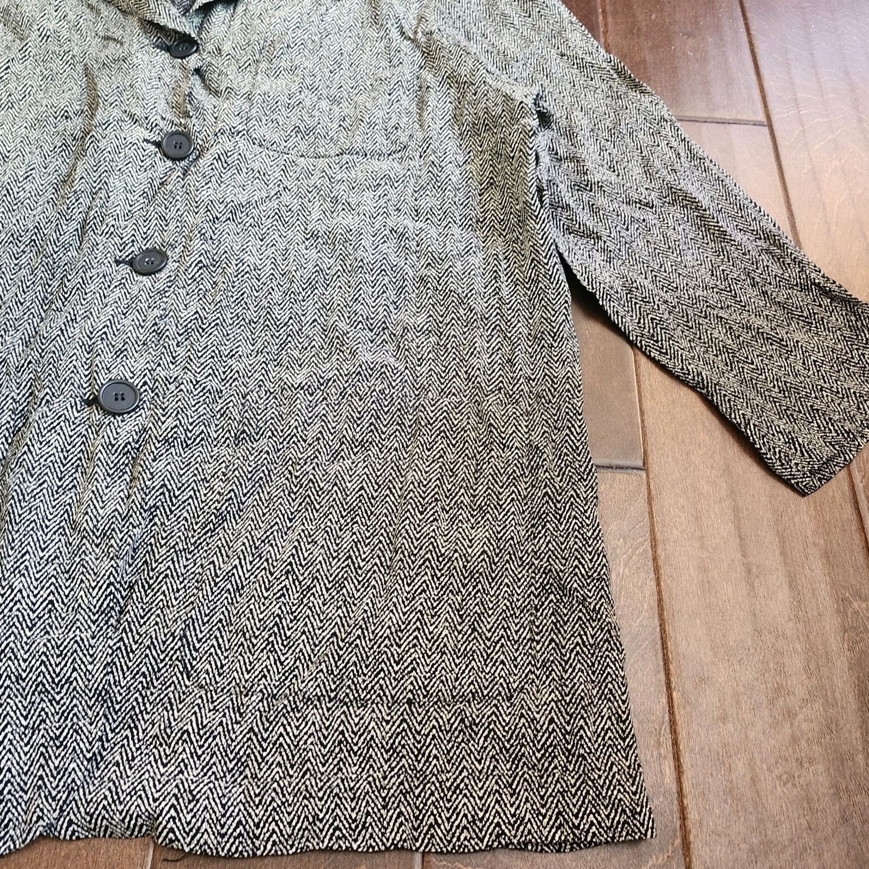Vintage Carole Little Jacket Womens 8 Gray Women Long Sleeve Button Size Size M / US 6-8 / IT 42-44 - 3 Thumbnail