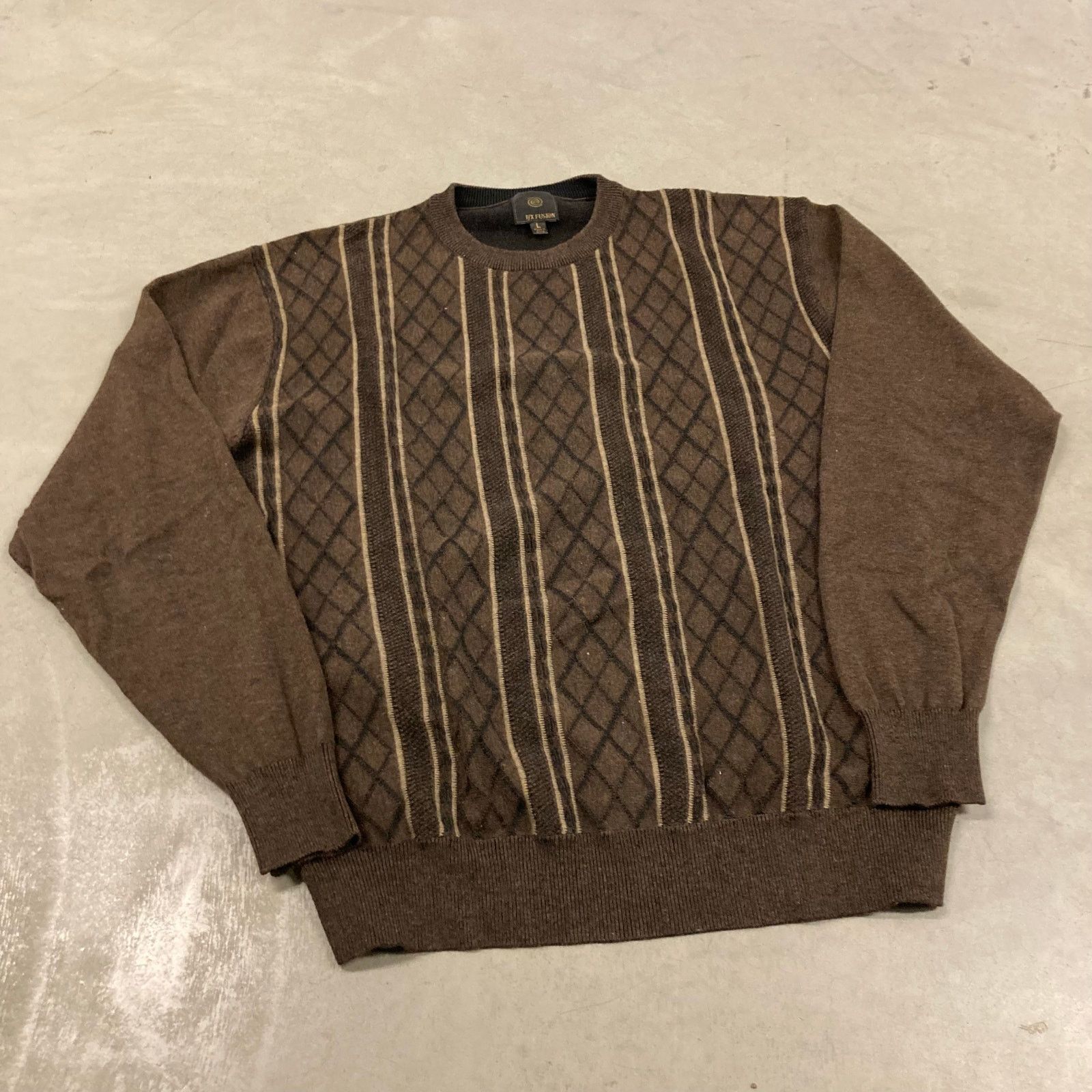 Vintage vintage patterned sweater Size US L / EU 52-54 / 3 - 1 Thumbnail