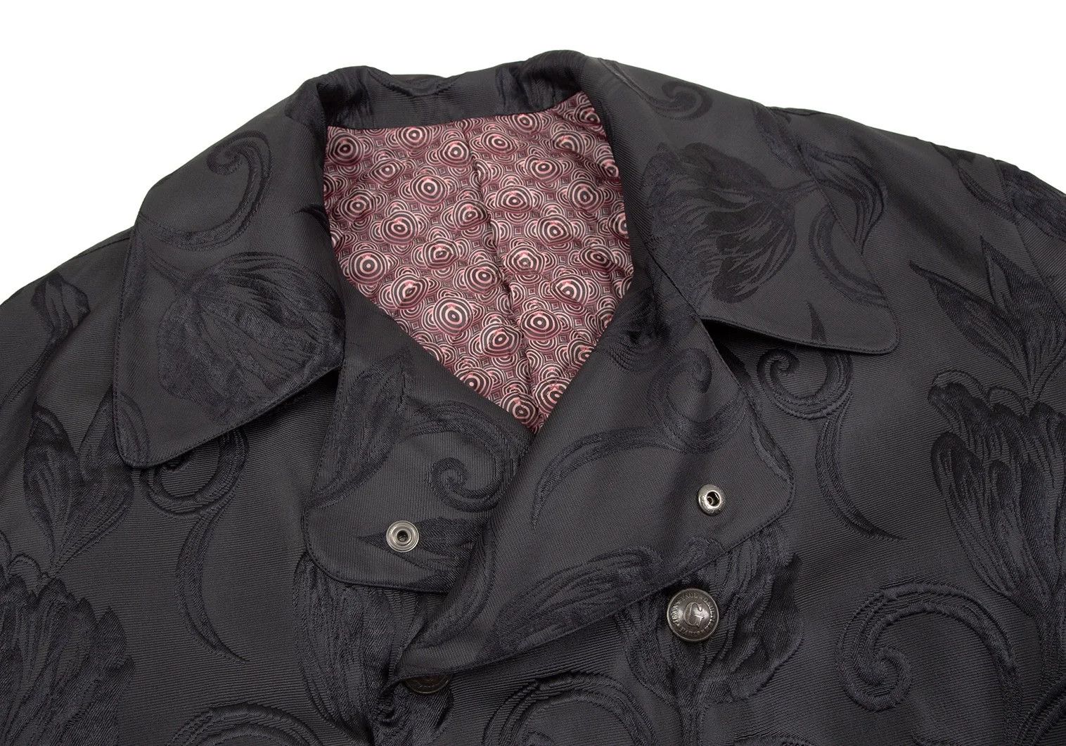 Jean Paul Gaultier Quilted Flower Jacquard Grosgrain Coat in Black, Size 48 Size US M / EU 48-50 / 2 - 2 Thumbnail