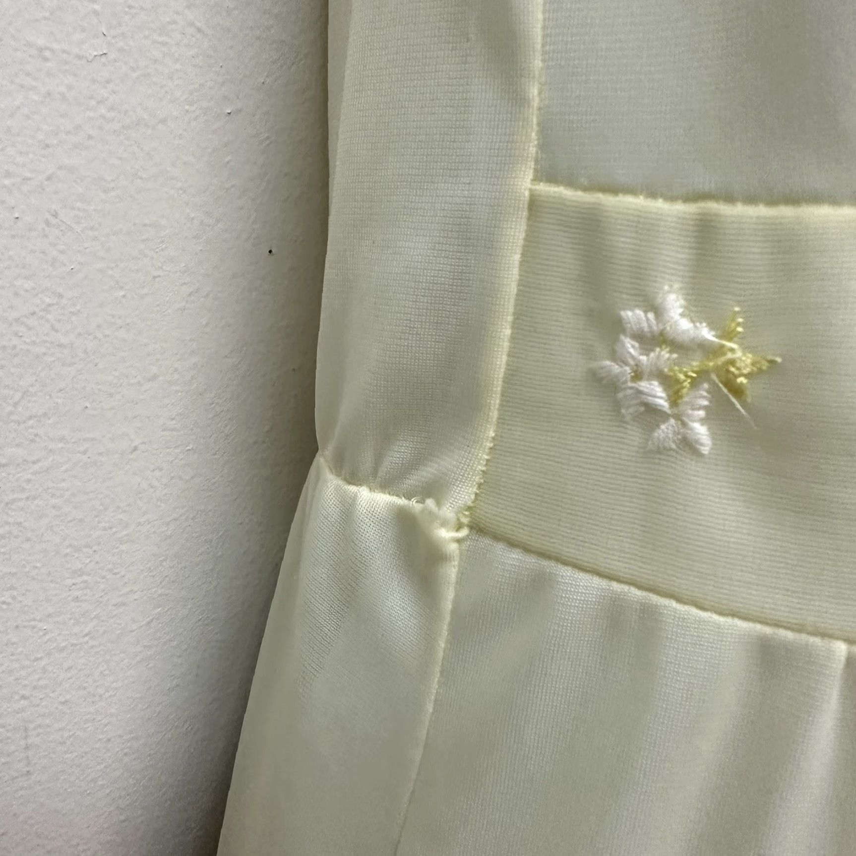 Vintage VINTAGE Nightgown Yellow Silky Nylon Long Nightgown Dainty Floral Embroidery M Nylon Nightgown Yellow Vintage Nightgown Womens Nightgown Size ONE SIZE - 5 Thumbnail