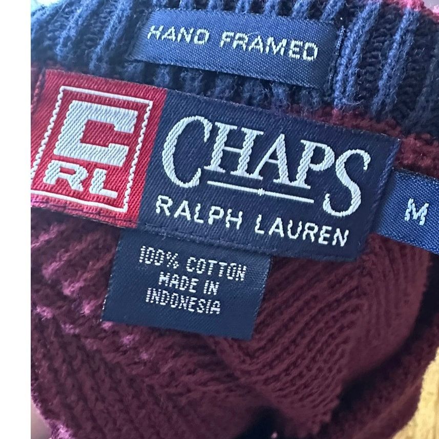 Chaps Ralph Lauren Chaps Ralph Lauren Maroon Crewneck Sweater Knit & Crest Logo Size US M / EU 48-50 / 2 - 5 Thumbnail