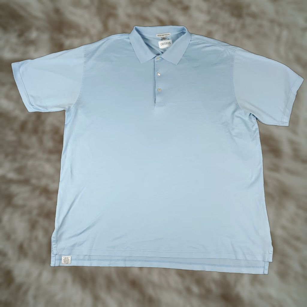 Peter Millar Peter Millar Polo Shirt Mens 2XL Light Blue Cotton Golf Casual Short Sleeve Polo Size US XXL / EU 58 / 5 - 1 Thumbnail