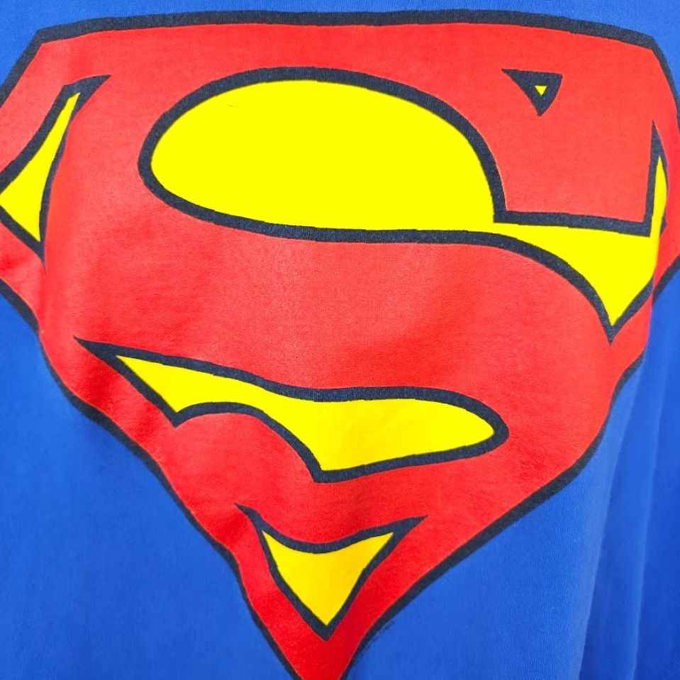 Vintage VINTAGE Superman T Shirt Mens XL Blue Y2K DC Comics Superhero Clark Kent jeans? Size US XL / EU 56 / 4 - 3 Thumbnail