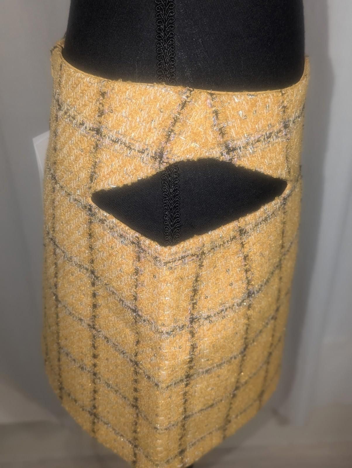 Designer New SOLD OUT NWT ASSIGNMENT Yellow Tweed Cady Skirt Outs SzM Size 32" / US 10 / IT 46 - 8 Thumbnail
