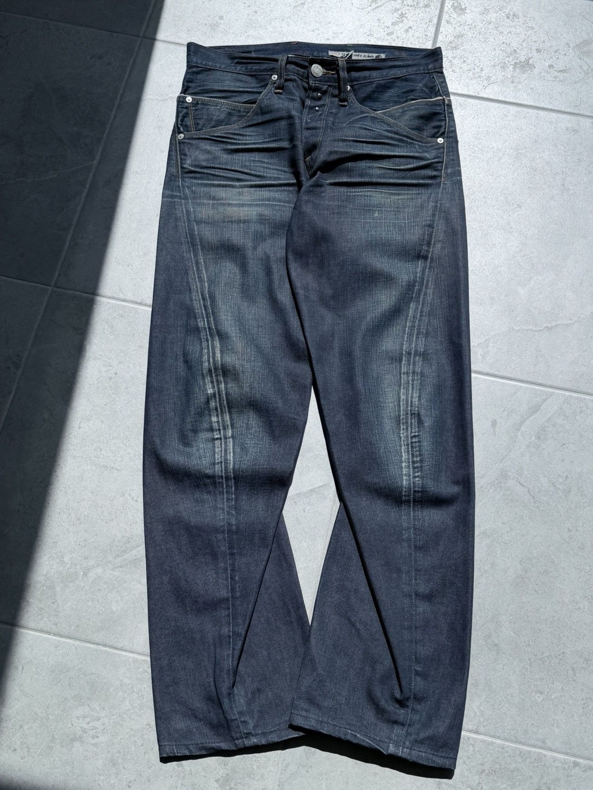 Levi's Levis Engineered Buckle Back Twisted Washed Denim Jeans Size US 30 / EU 46 - 3 Thumbnail