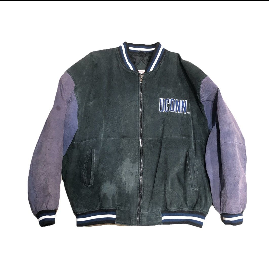 NCAA × Vintage 80s UCONN Husky Bomber Jacket Size US L / EU 52-54 / 3 - 1 Thumbnail