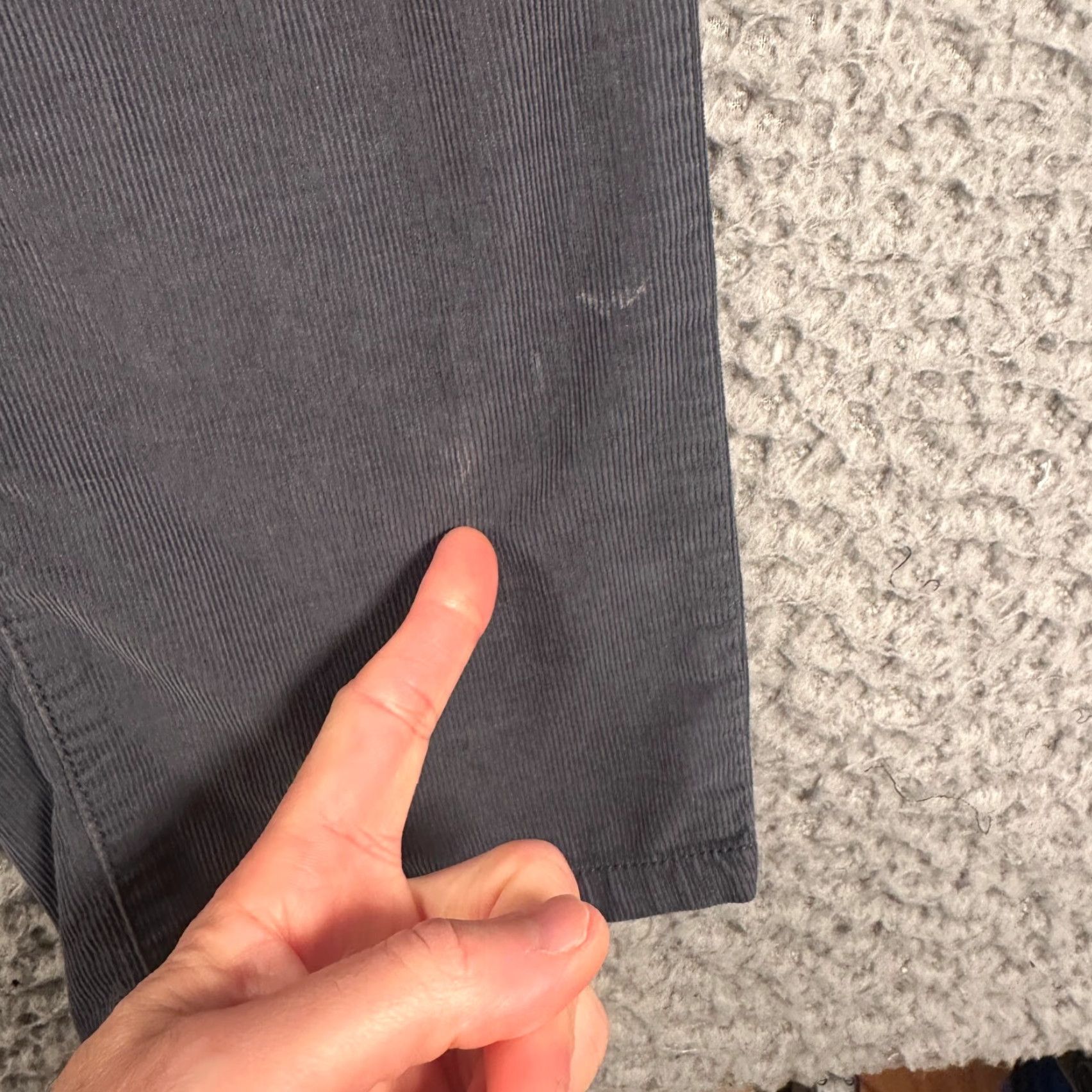 Faherty VINTAGE Faherty Thin Corduroy Pants Men's 33 Gray Stretch 5-Pocket Straight Leg Size US 33 - 5 Thumbnail