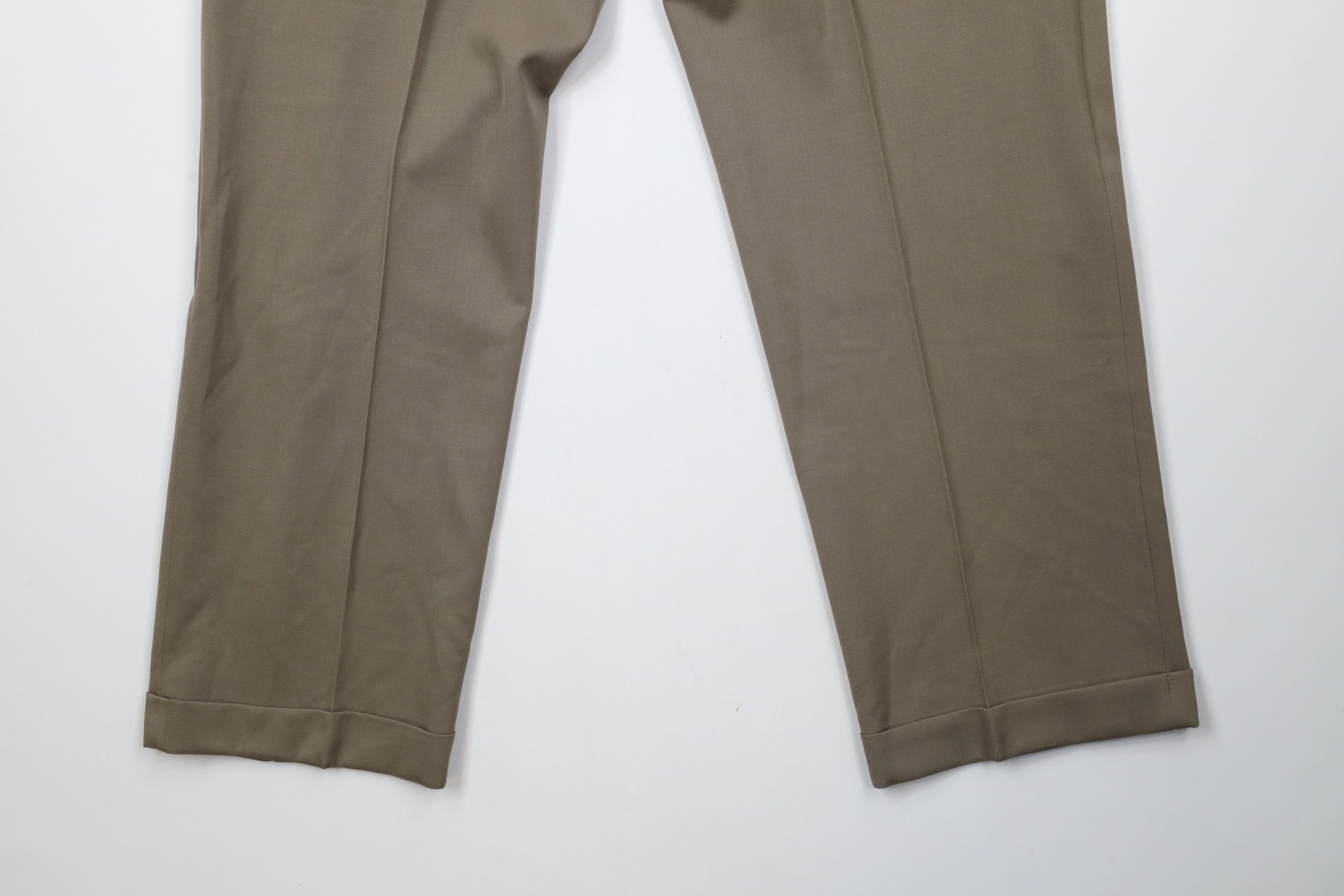 Brooks Brothers × Vintage Vintage 90s Brooks Brothers Cuffed Wide Leg Chino Pants Size US 34 / EU 50 - 11 Thumbnail