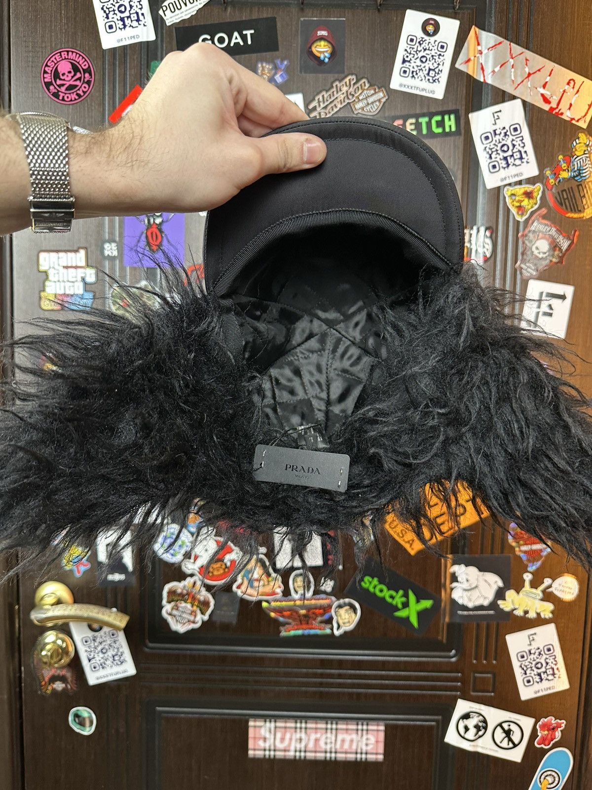 Prada Prada Mohair Nylon Hat Size ONE SIZE - 8 Thumbnail